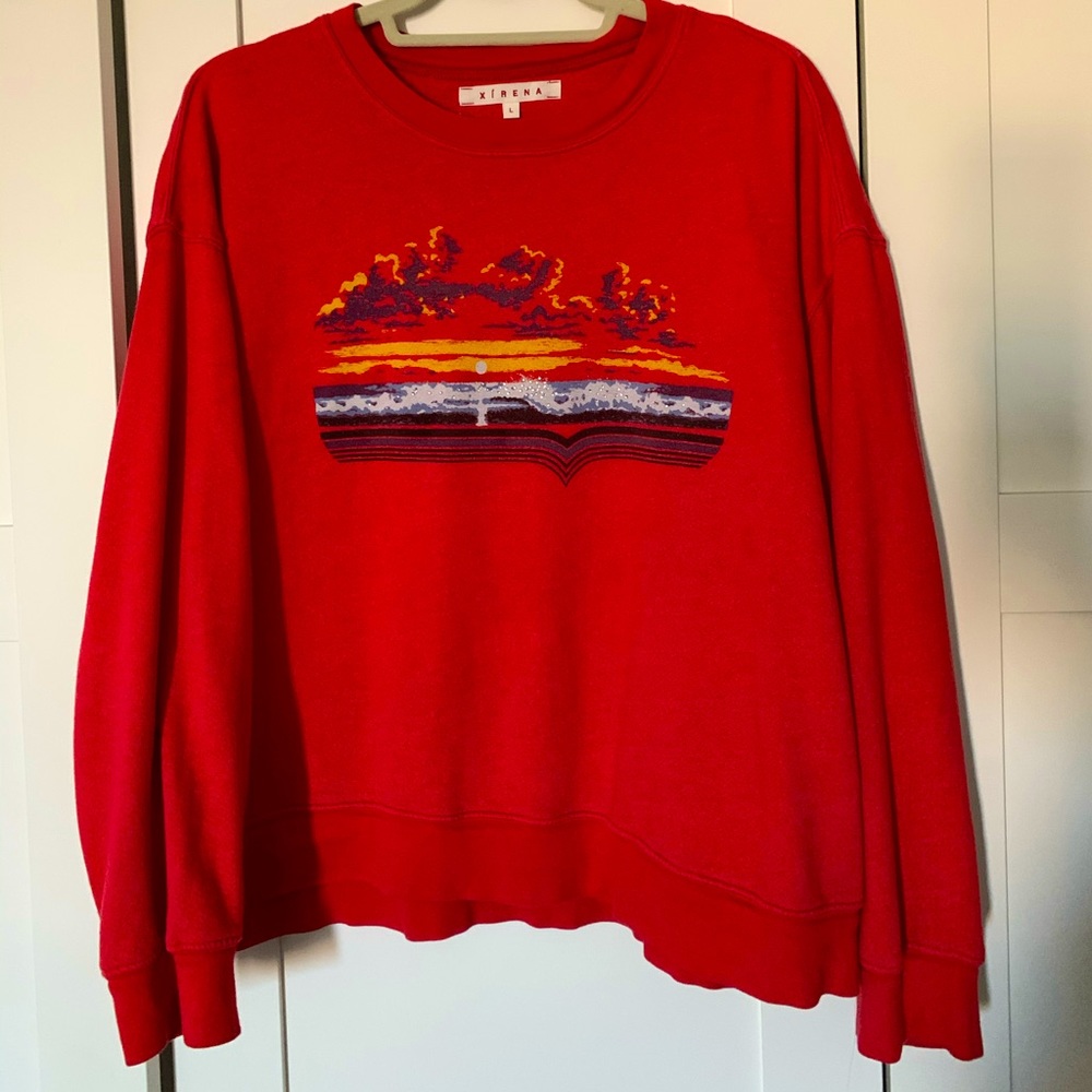 XIRENA Red Sweatshirt Sz L